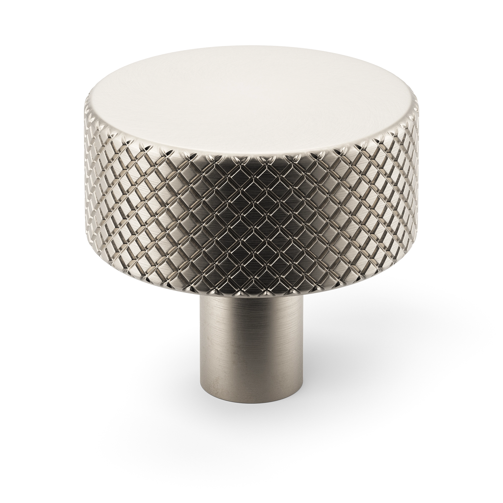 Diamond-grid Embossed Metal Cabinet Knob