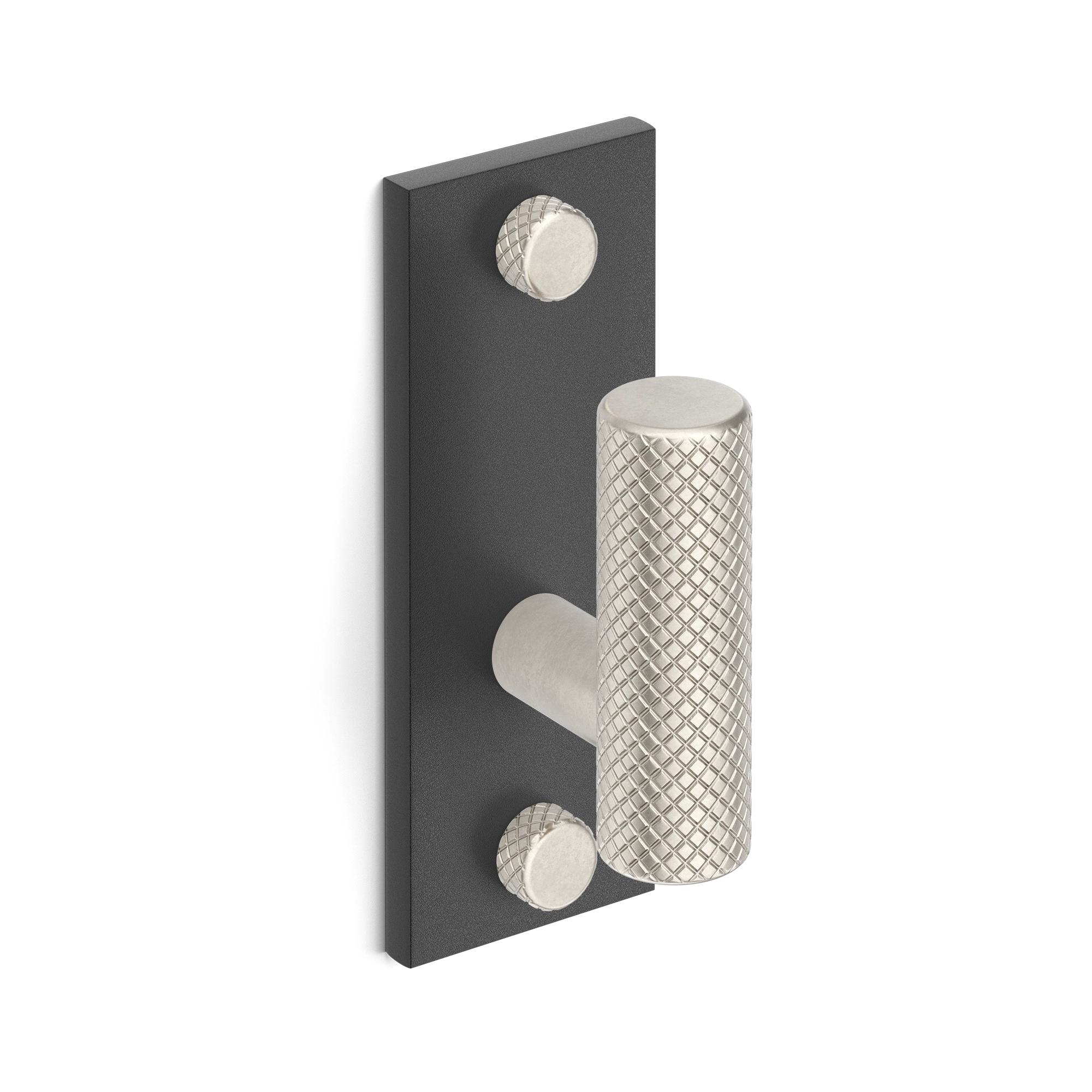 Diamond-knurled Symmetrical Door Handle with Backplate