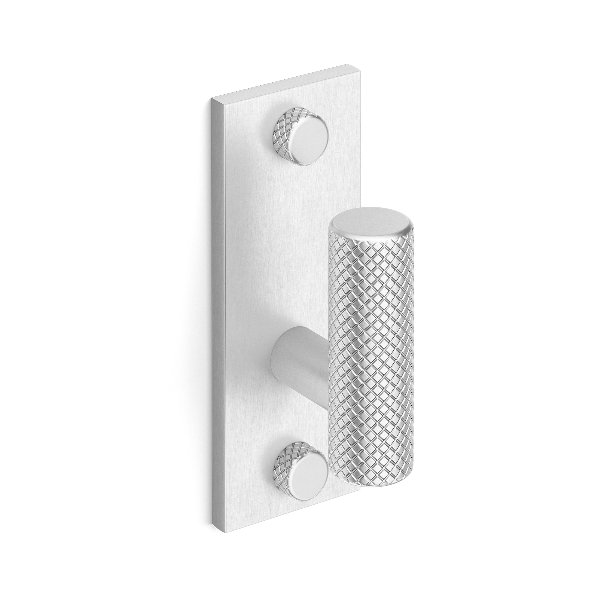 Diamond-knurled Metal Door Handle Set