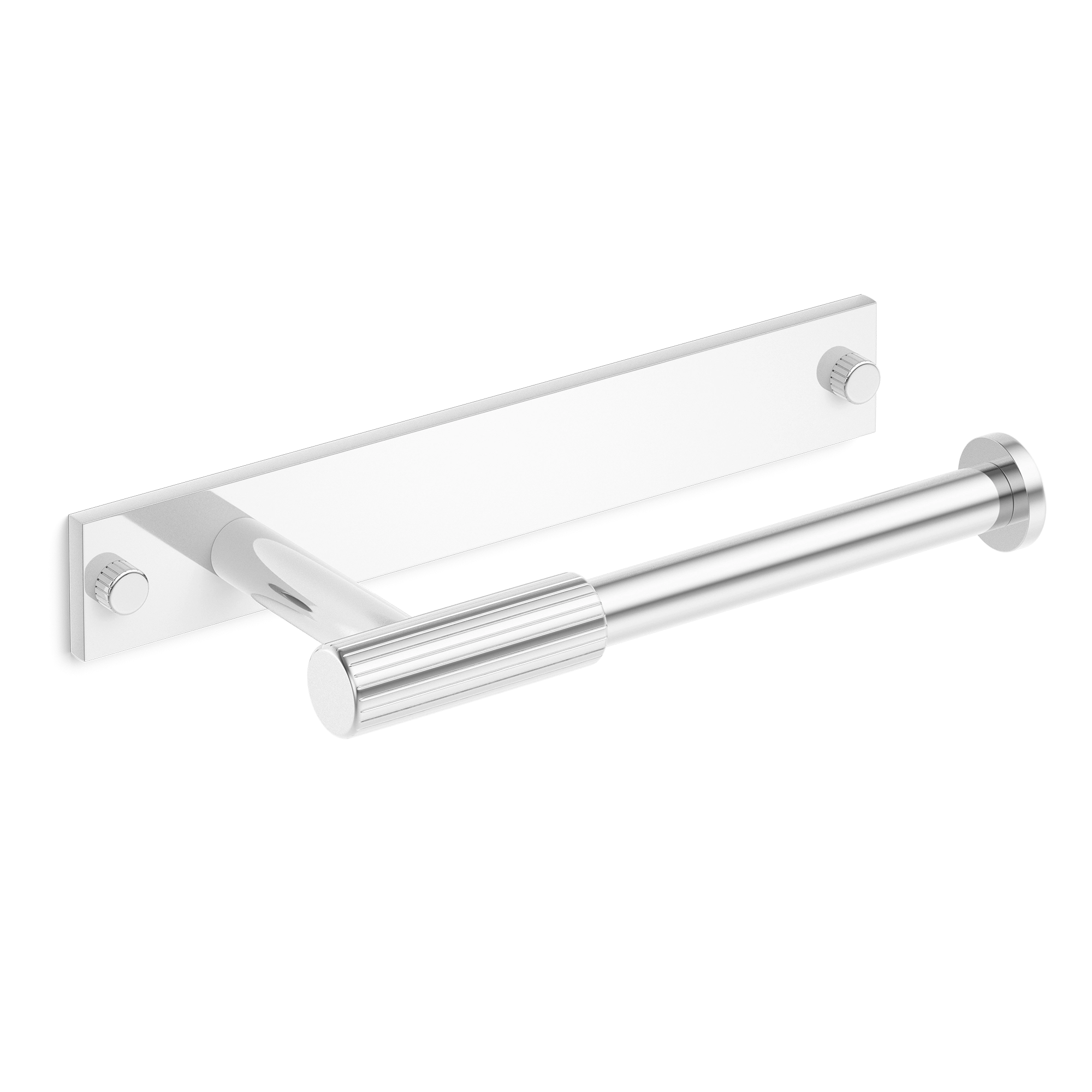 Knurled Spindle Wall-Mounted Toilet Paper Holder