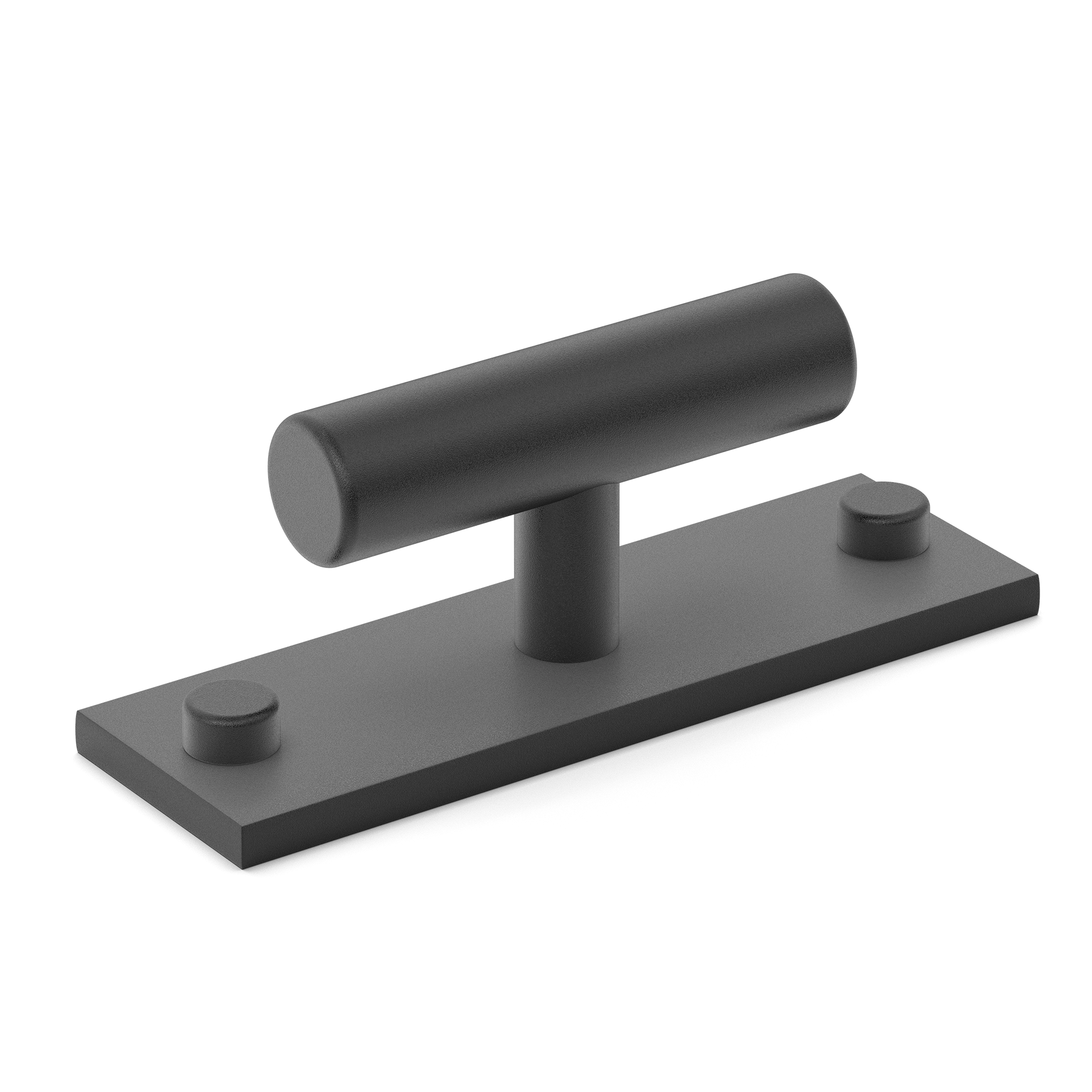 Knurled - accent T - bar Metal Handle & Backplate