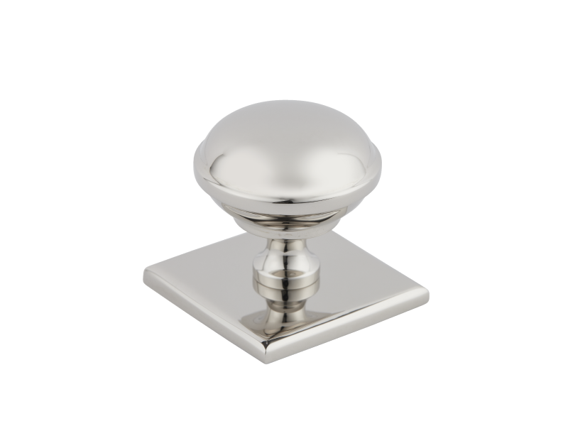 Band-accents Classic Metal Cabinet Knob with Square Backplate