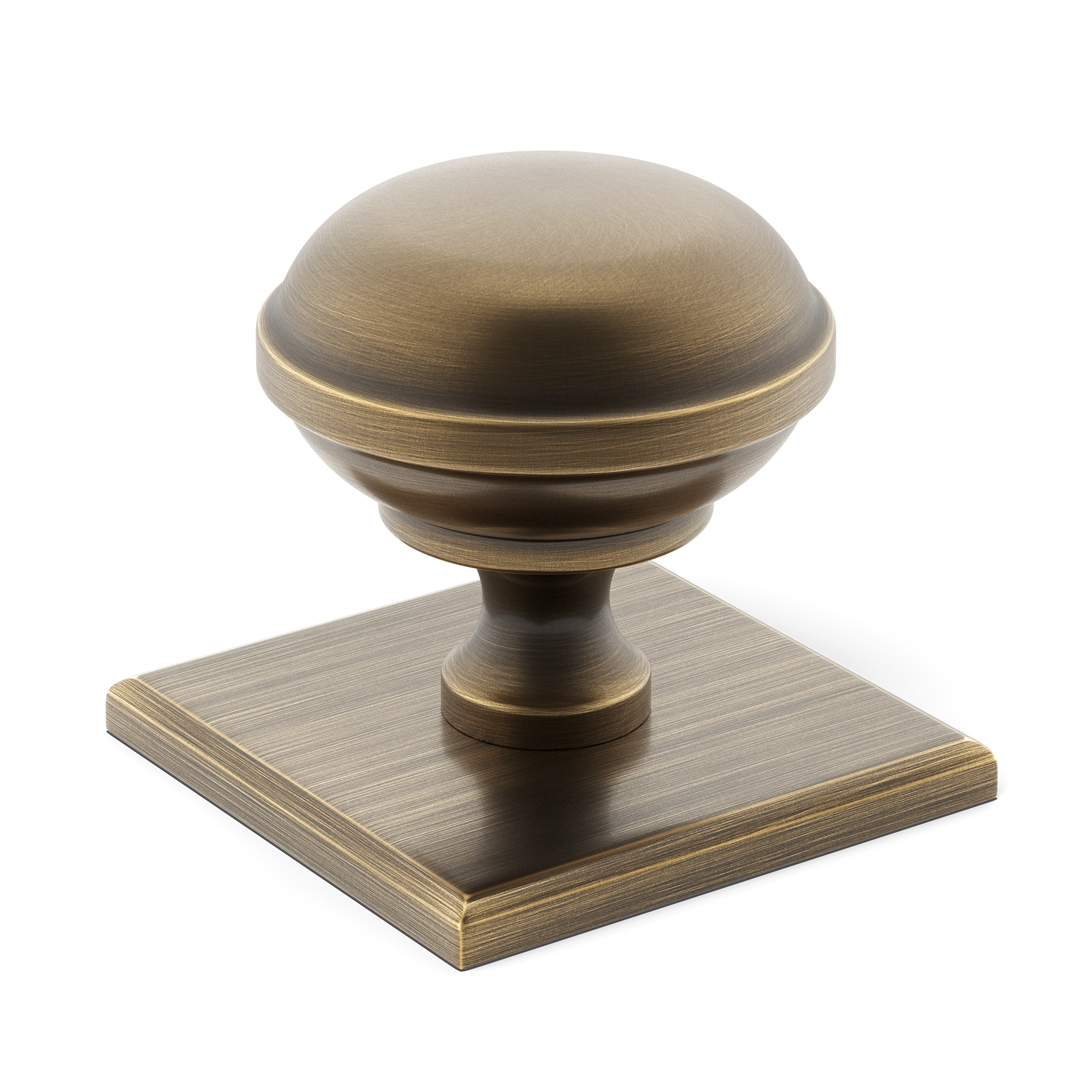 Brushed-textured Classic Square-base Decorative Knob