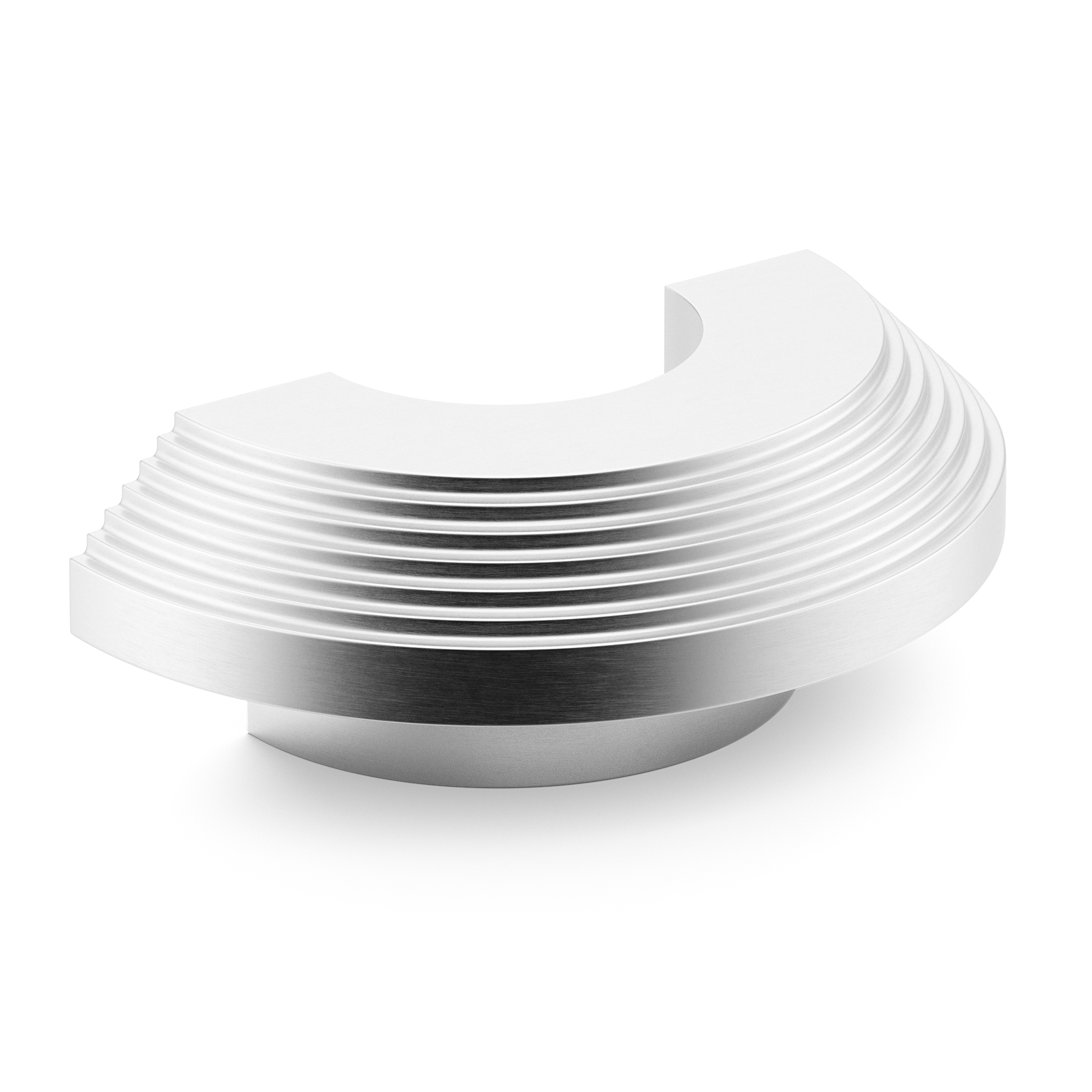 Ridged Open-C Metal Pull Handle