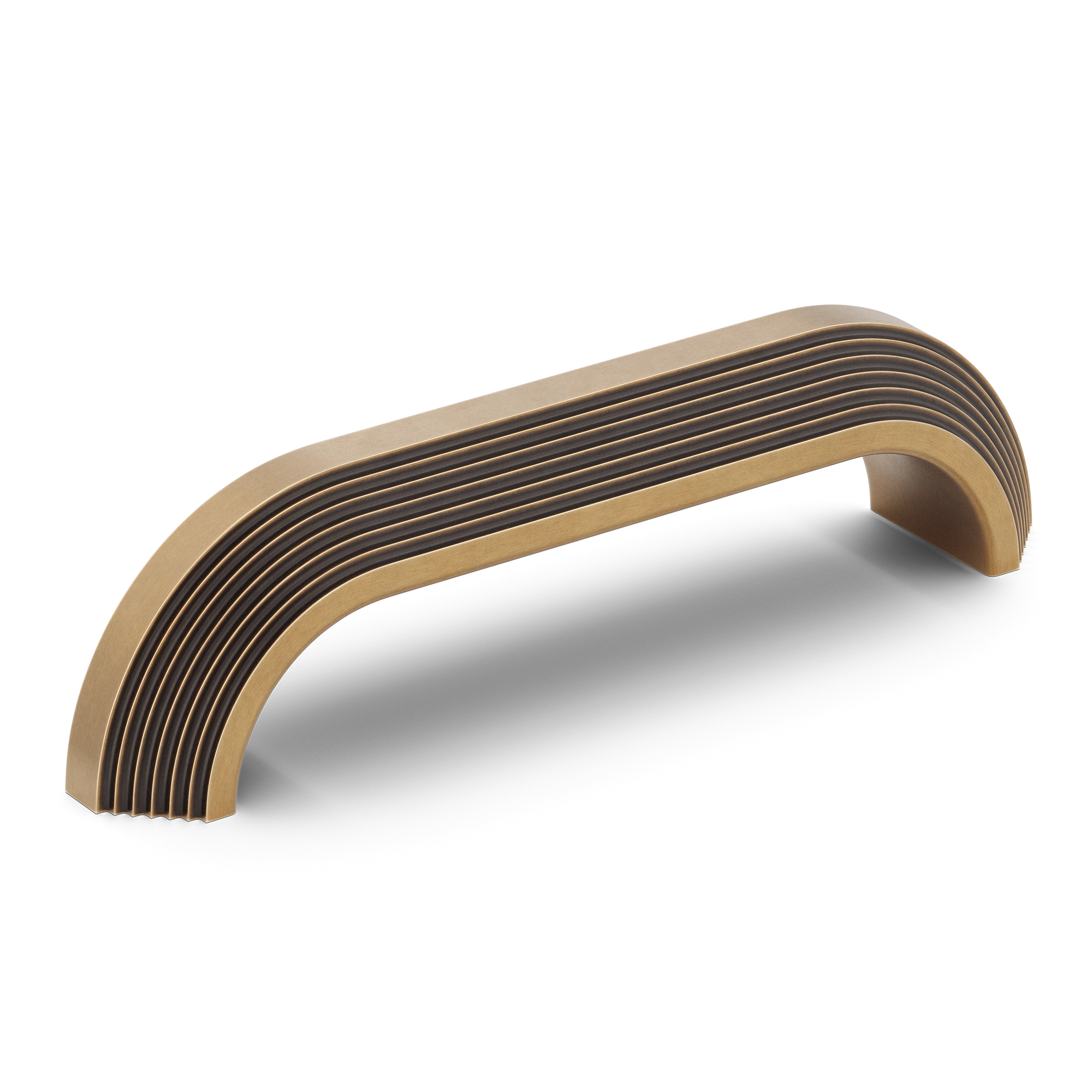 Grooved Curved Cabinet/Drawer Pull Handle