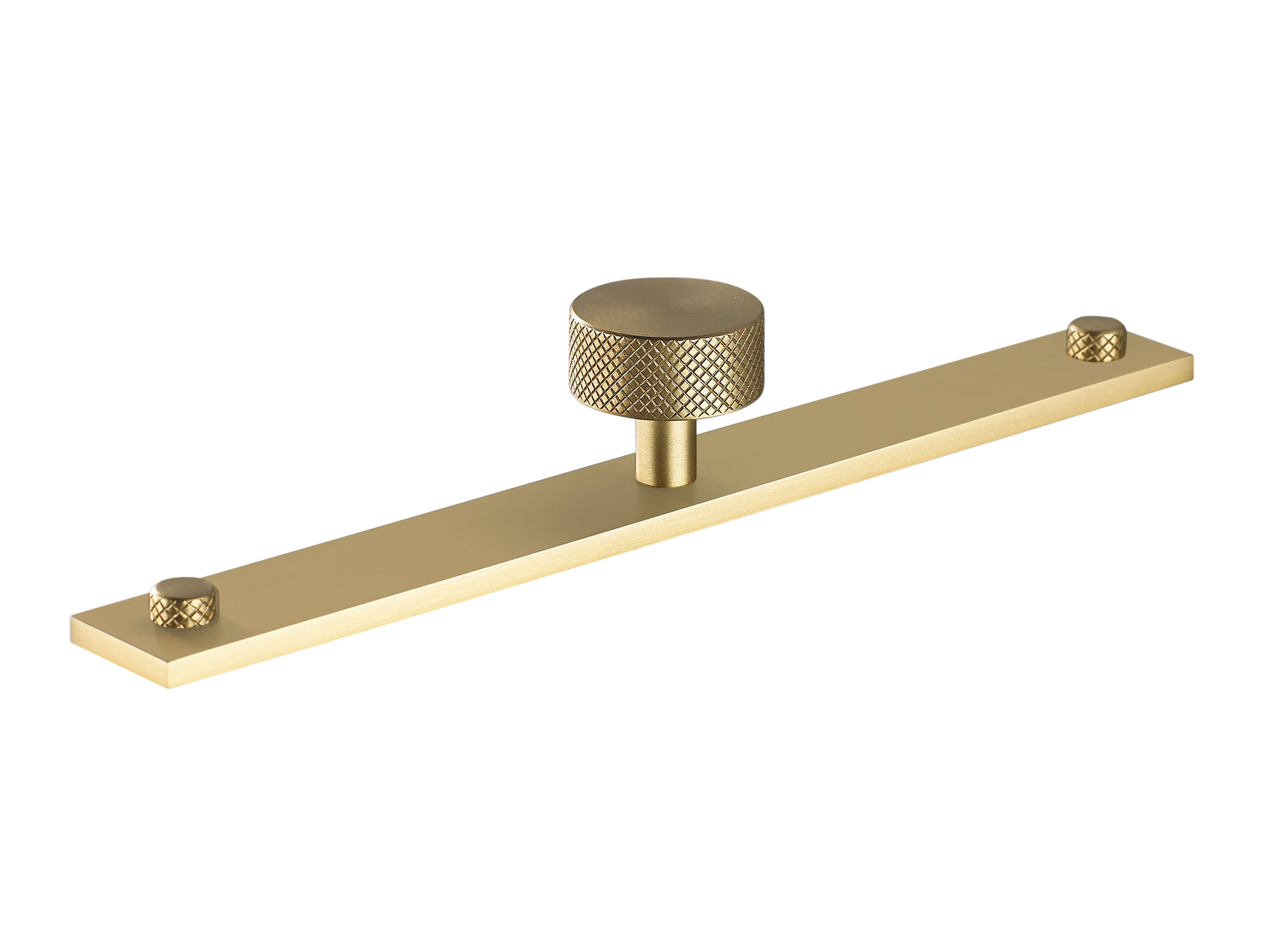 Diamond-patterned Knurled Cabinet Knob with Backplate