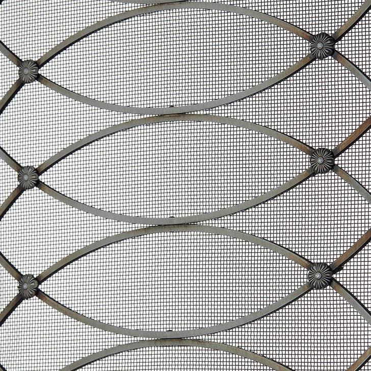 Floral-node Elliptical Decorative Grille