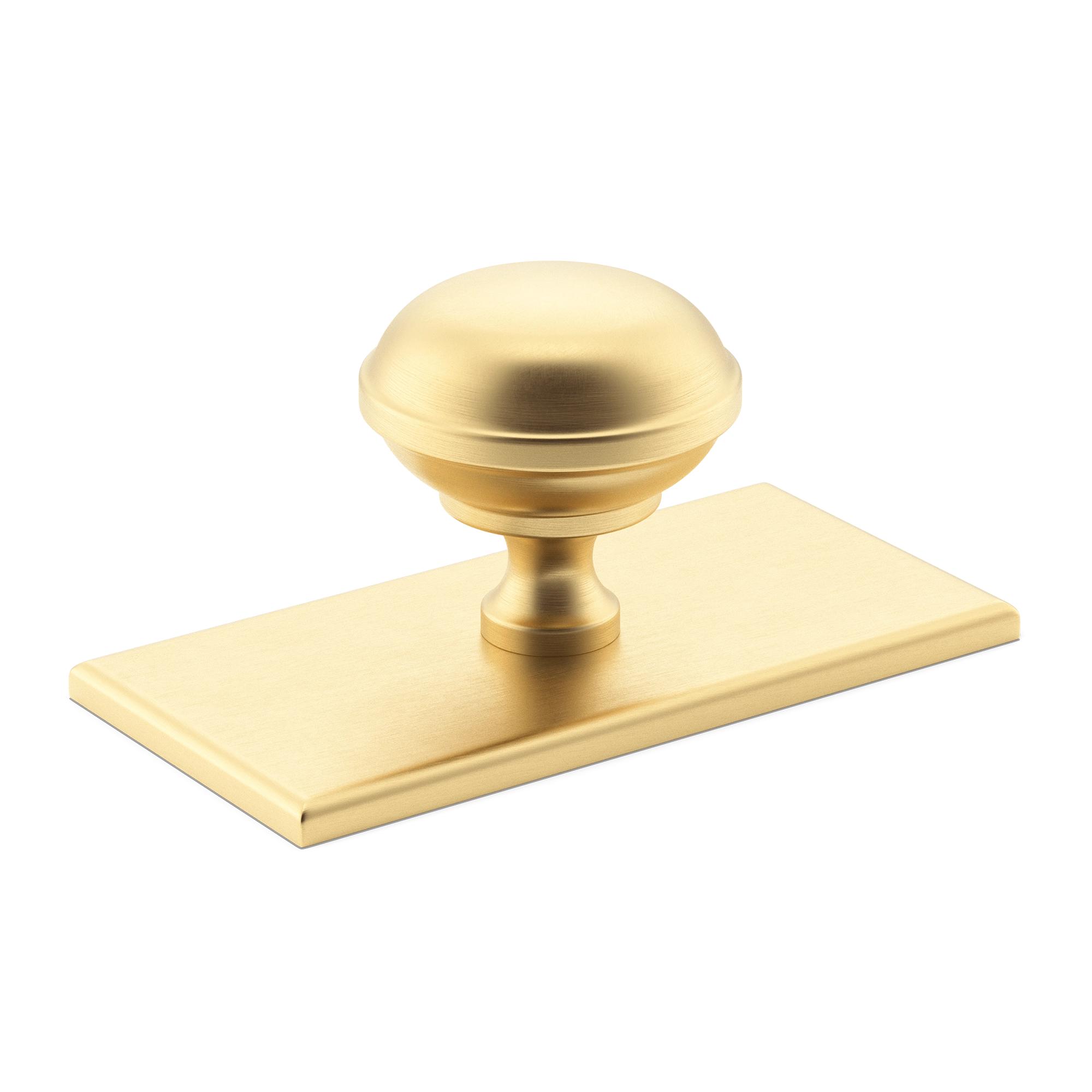 Classic Cabinet Knob with Rectangular Backplate
